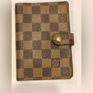 Louis Vuitton Damier Ébène Small Six-Ring Agenda Cover Used Excellent Condition